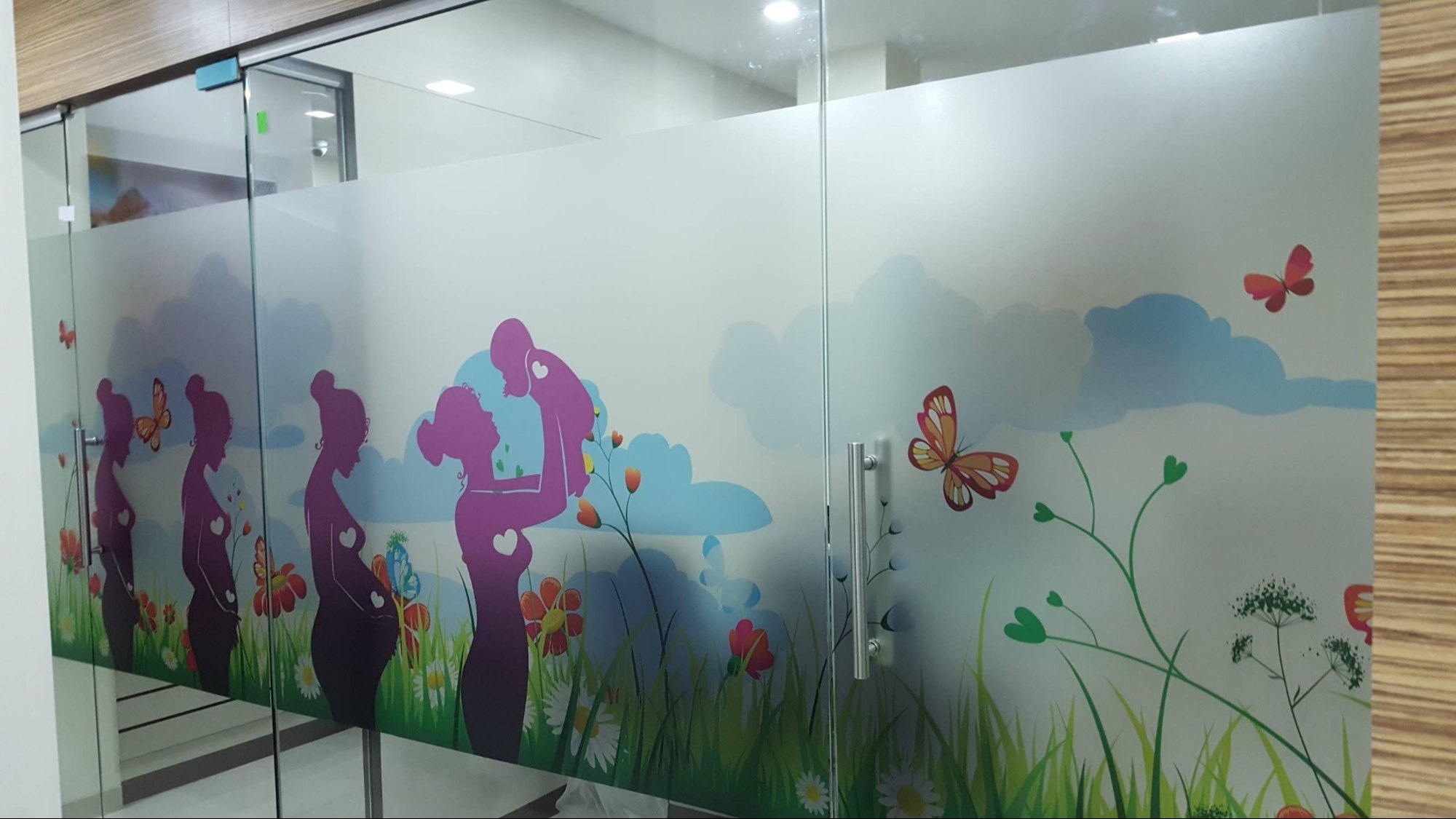 Glass frosted film printing